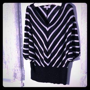 Shimmery Jennifer Lopez Batwing Top M